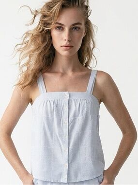 VINEYARD VINES | NEW Yarn Dye Patchwork Button Front Tank Top Women’s Size M